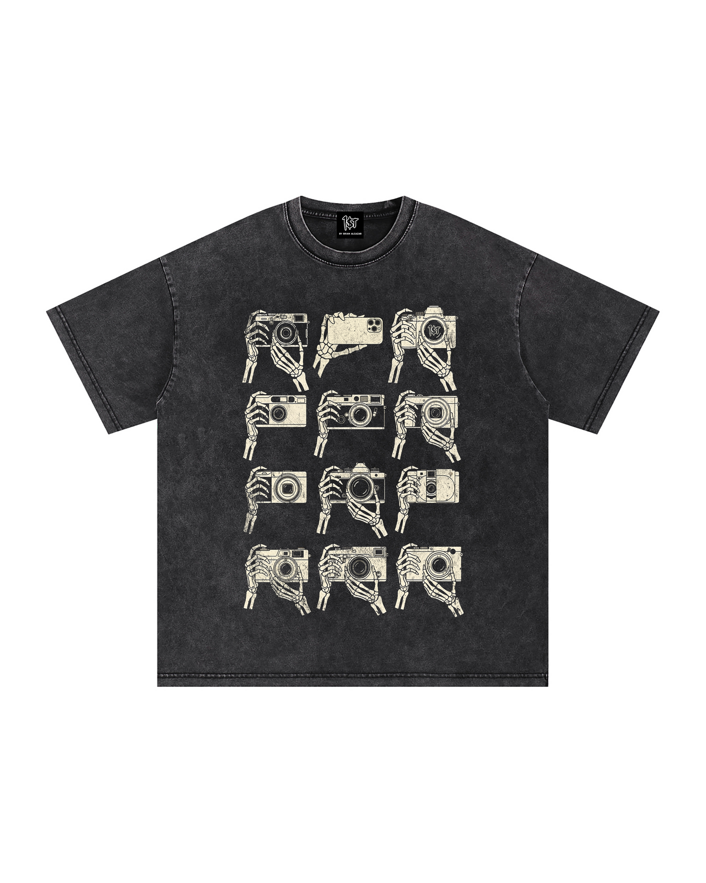 "CAMERA DOESN'T MATTER" Acid Wash Heavyweight Tee