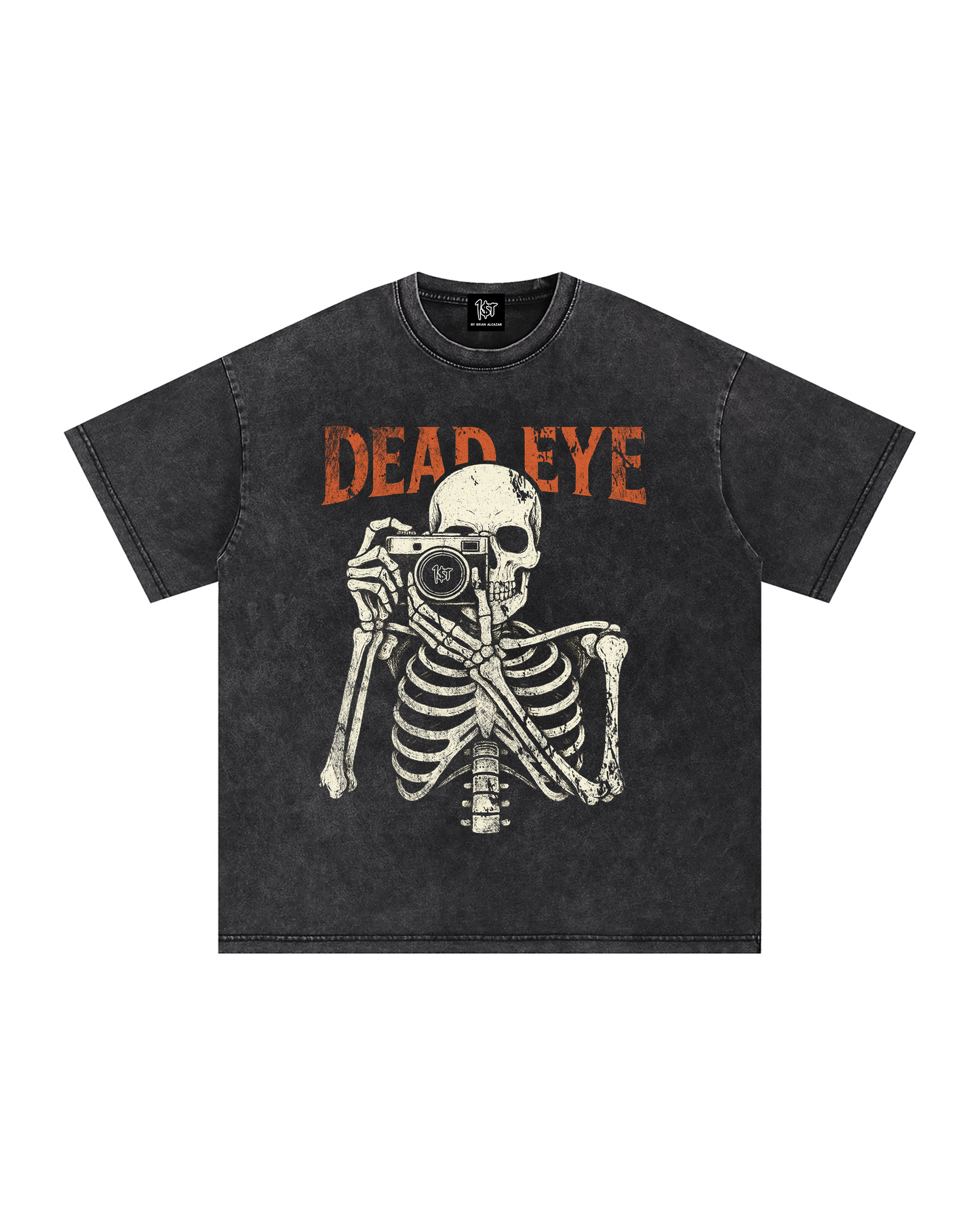 "DEAD EYE" V2 Acid Wash Heavyweight Tee