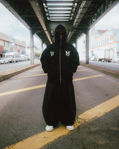 "NY to the Bone" Full Zip Boxy Hoodie