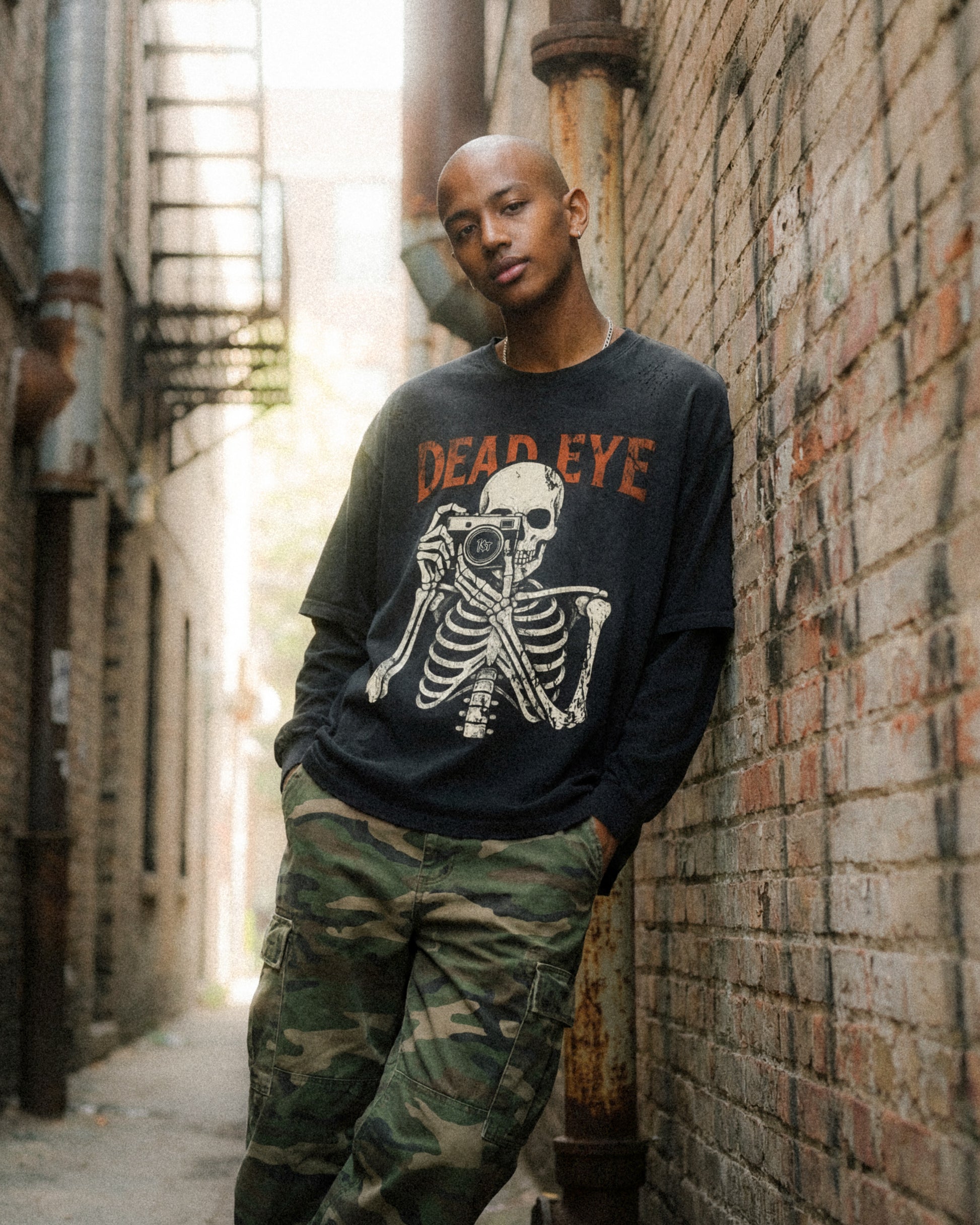 Dead Eye V2 Long Sleeve Fake Tee (2 Piece Integrated Look) by 1ST By Brian Alcazar - View 2