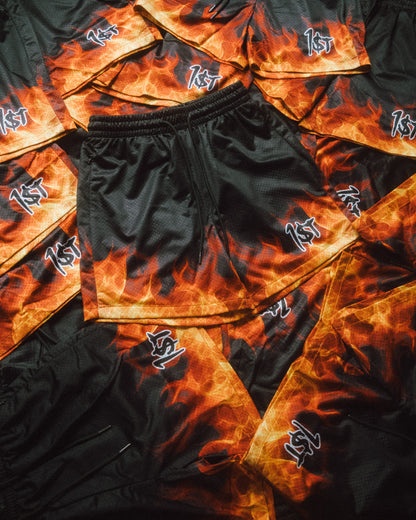 Flame On Mesh Shorts