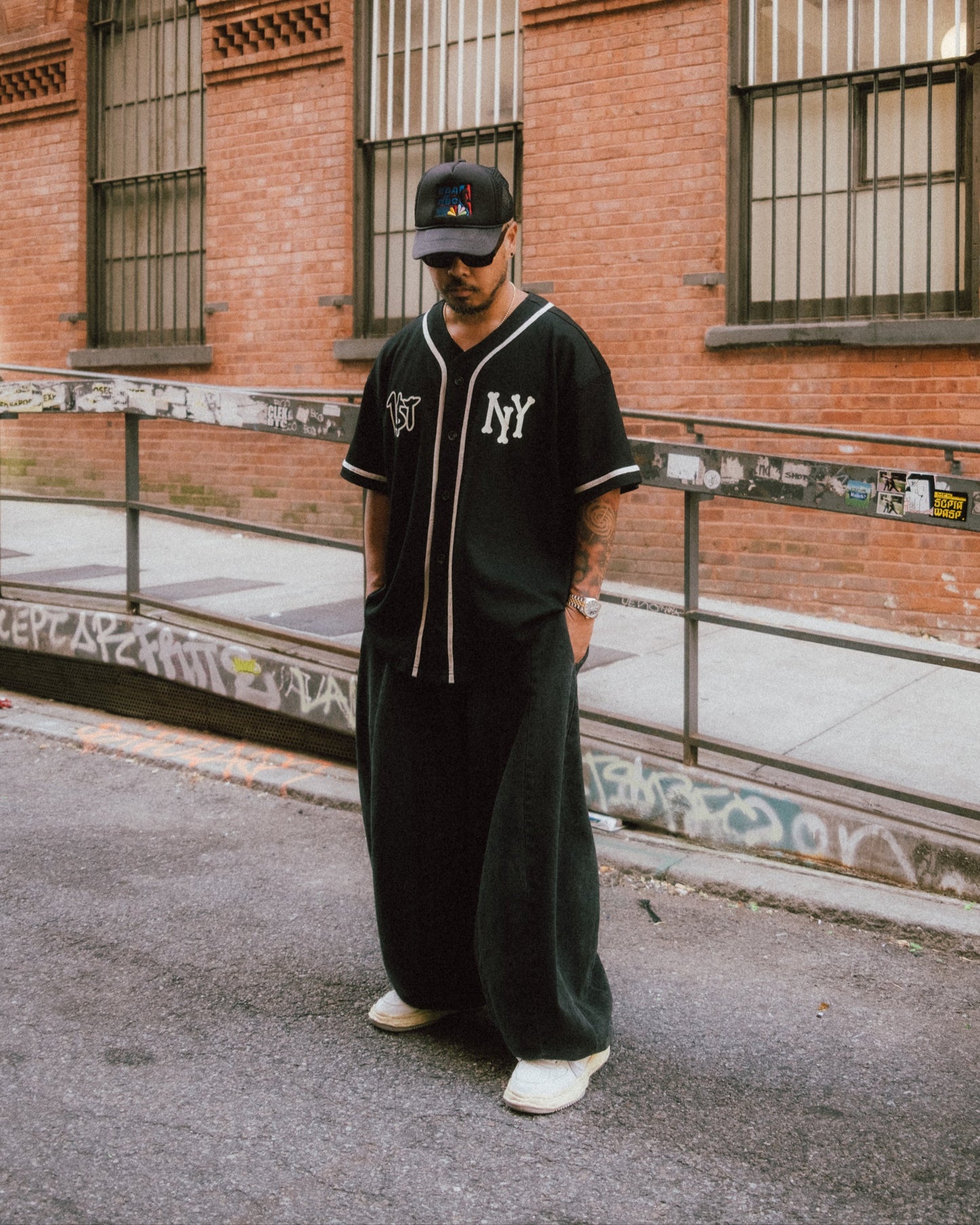 "NY to the Bone" Button Up Jersey